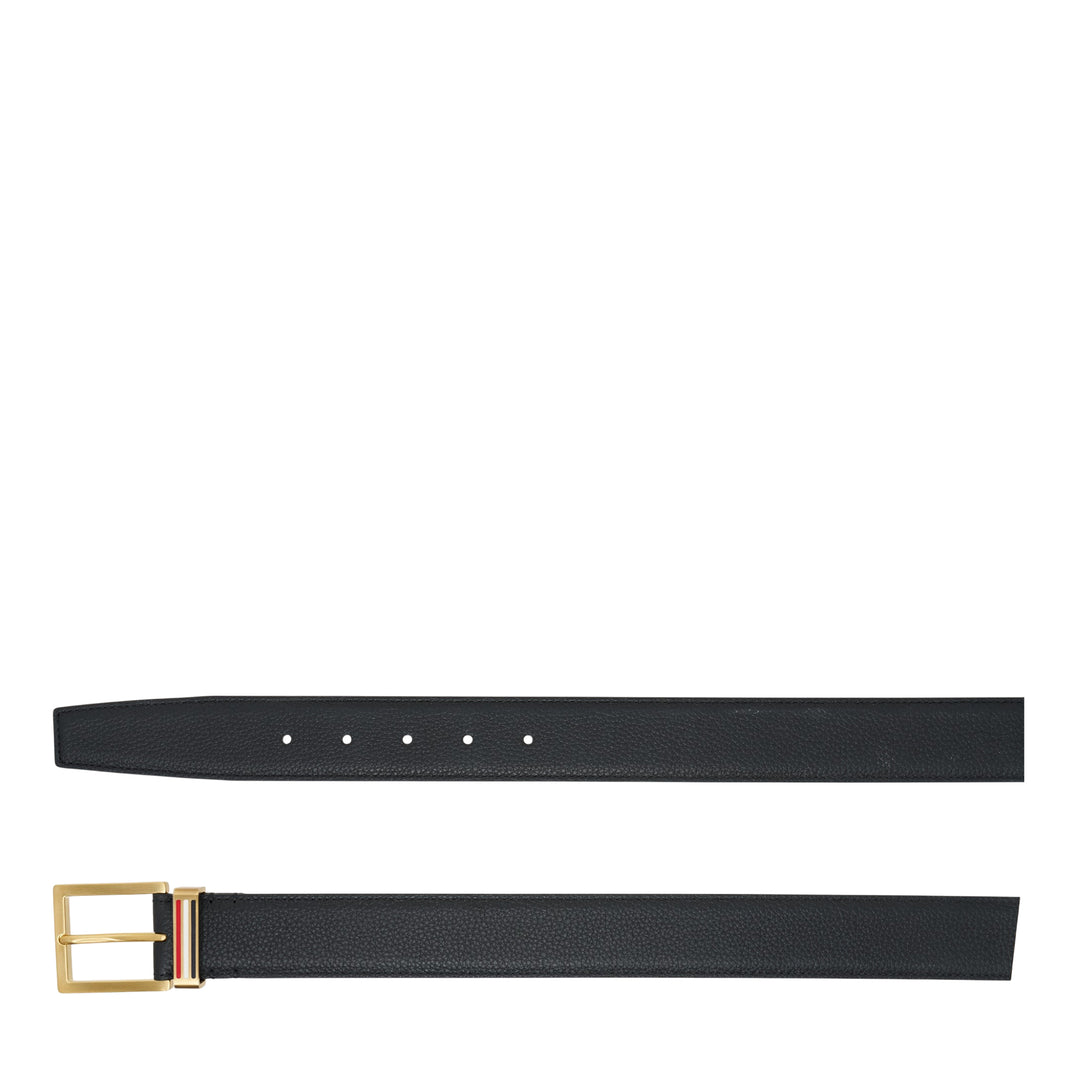 Metal Loop Pebble Leather Belt