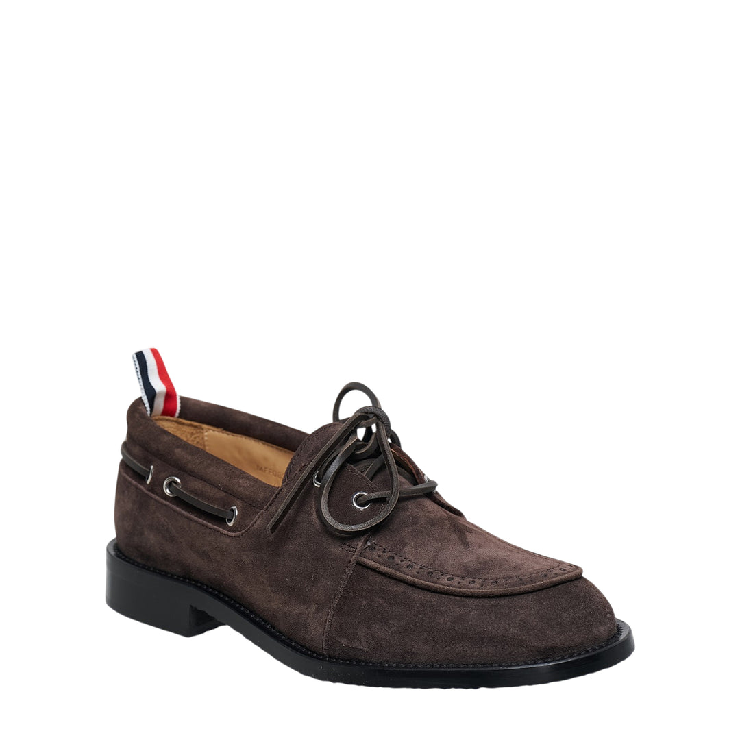 Padded Suede Boat Shoe