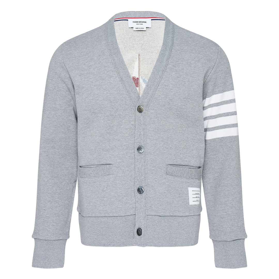 V-Neck 4-Bar Stripe Cardigan