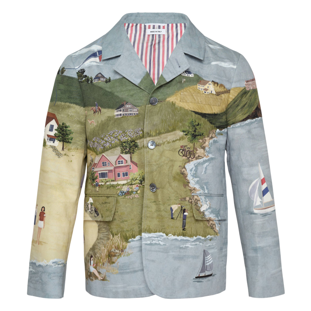 Scenic Print Cutaway Jacket