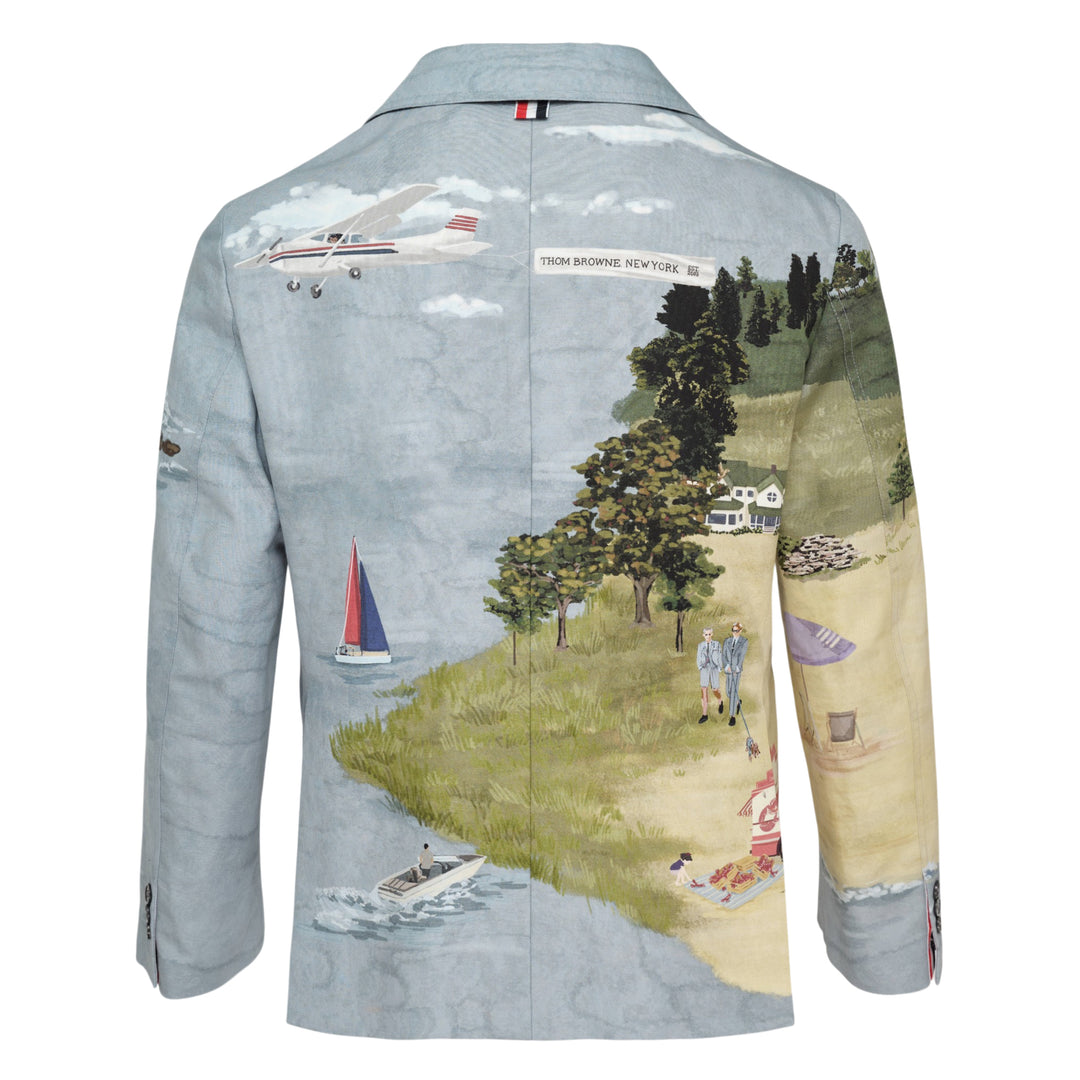 Scenic Print Cutaway Jacket