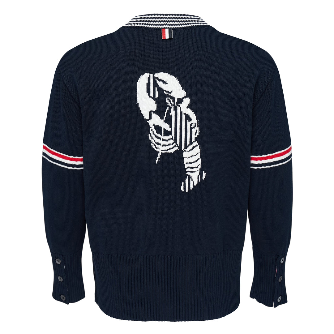 Lobster Jersey Stitch V-Neck Cardigan