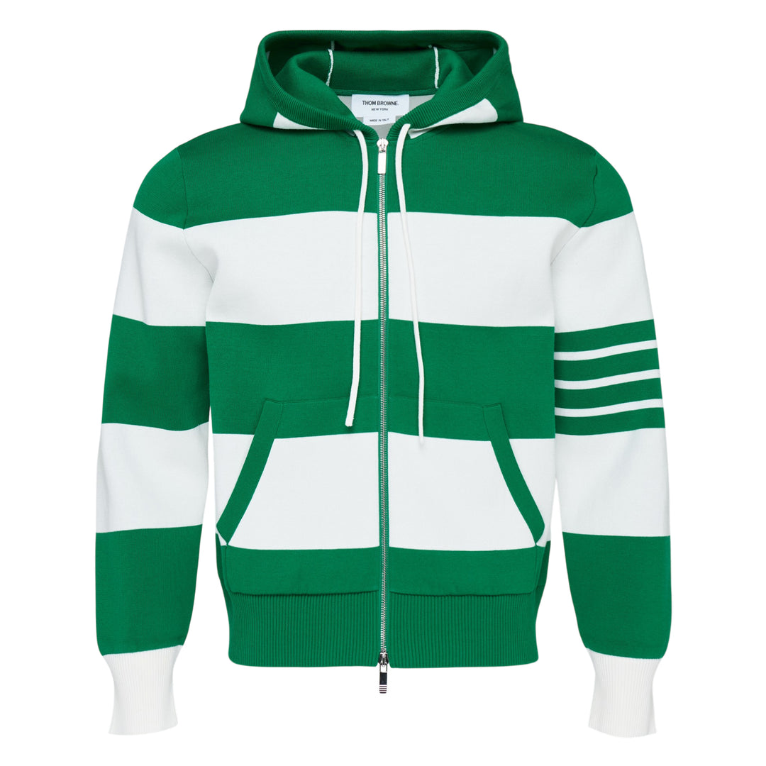 Rugby Stripe Zip Hoodie