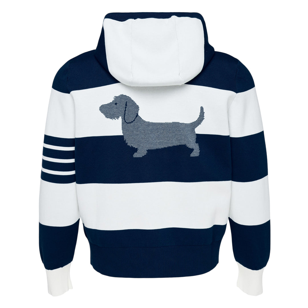Rugby Stripe Zip Hoodie