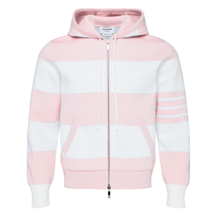 Rugby Stripe Zip Hoodie