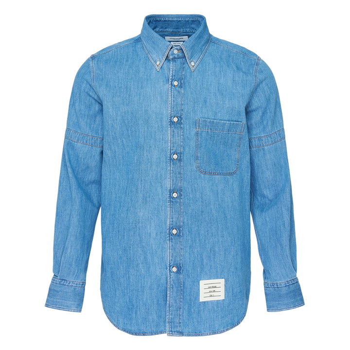 Straight Fit Long Sleeve Denim Shirt