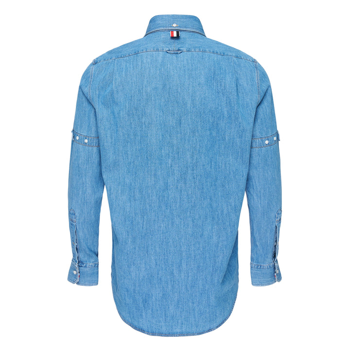 Straight Fit Long Sleeve Denim Shirt