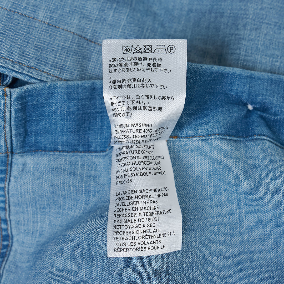 Straight Fit Long Sleeve Denim Shirt