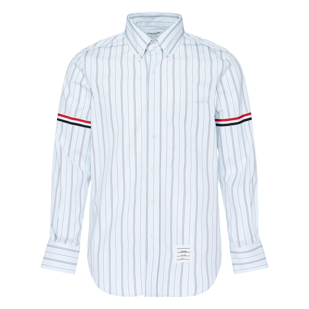Straight Fit Long Sleeve Stripe Shirt