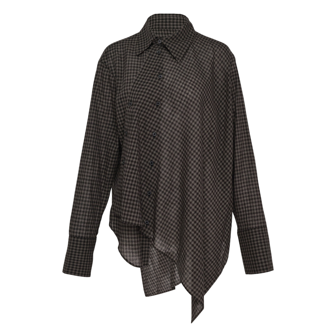 Unbalance Draped Blouse