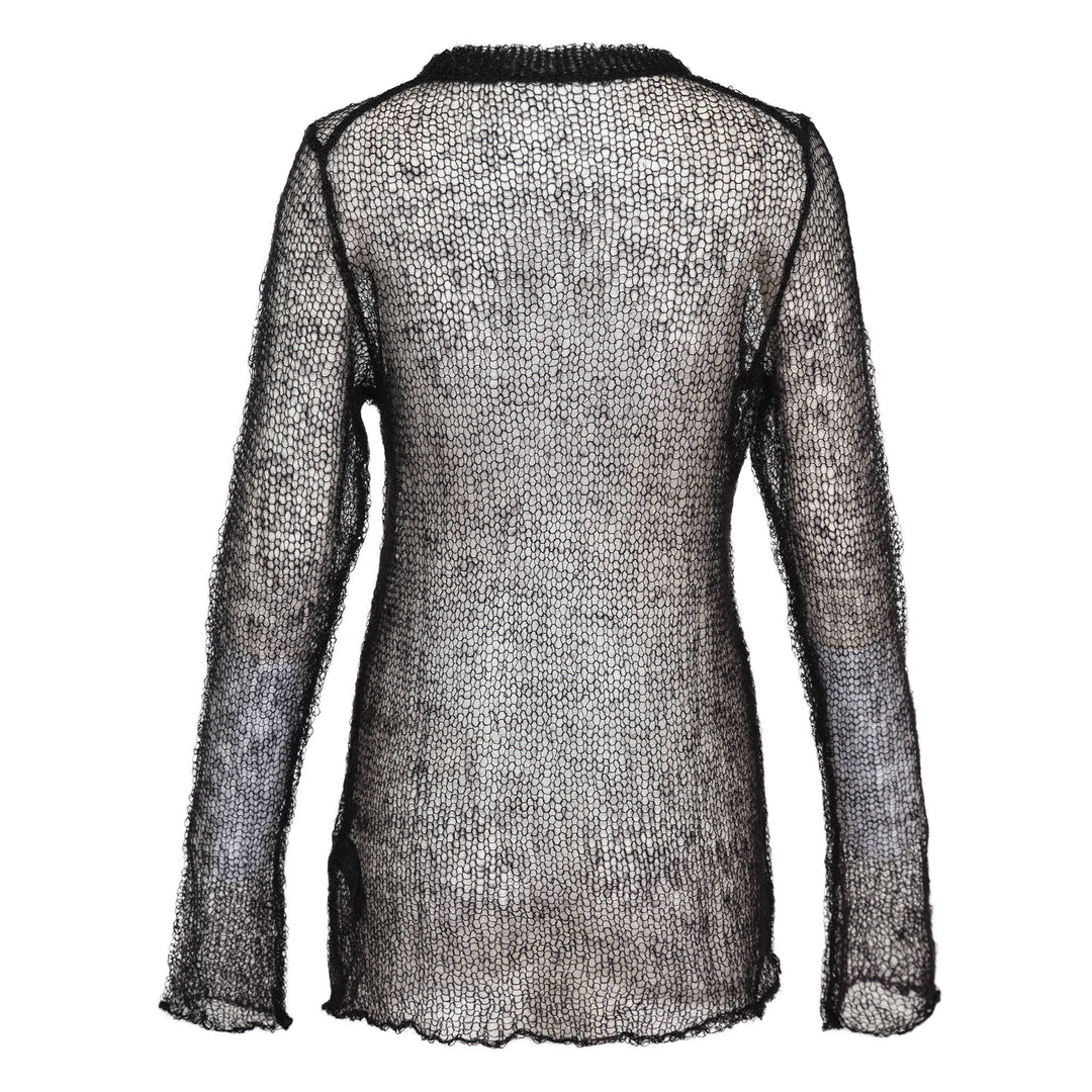 Long Sleeve Open Knit Sweater