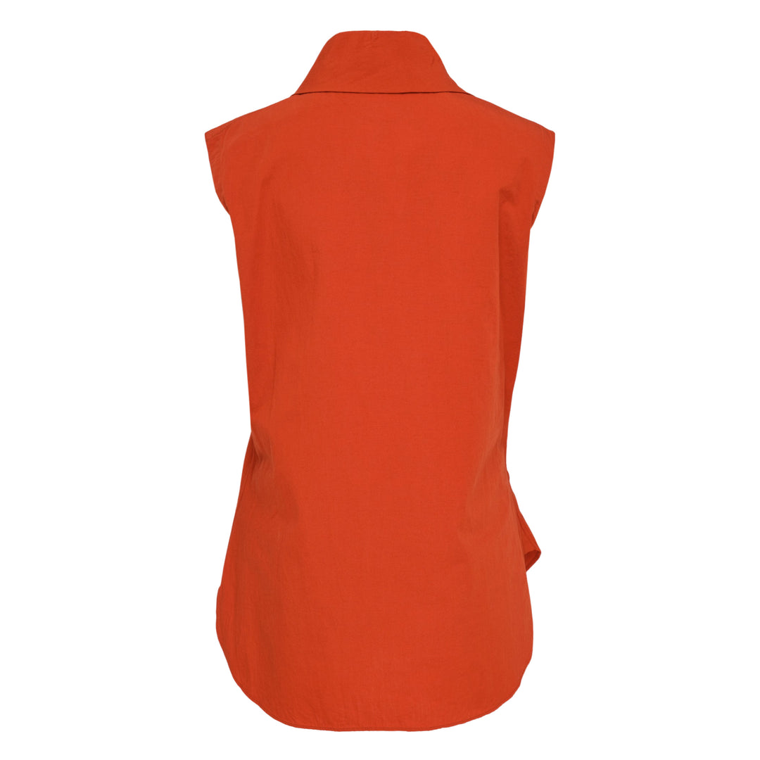 Wrap Knot Sleeveless Shirt