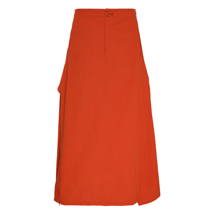 Panel Flare Midi Skirt
