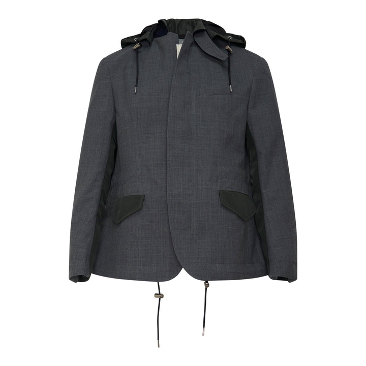 Suiting Nylon Twill Hooded Jacket