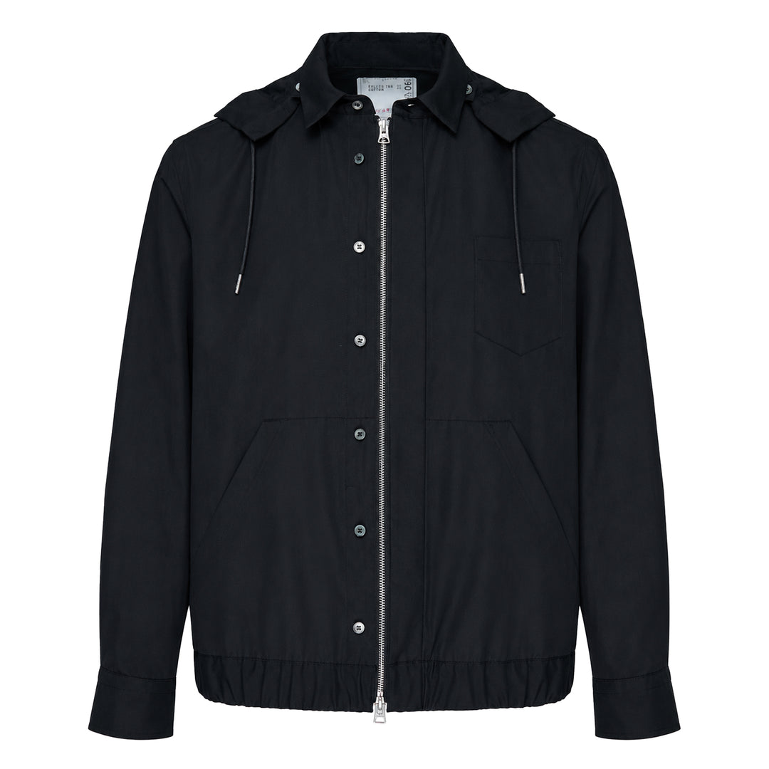 Poplin Striped Hoodie Jacket