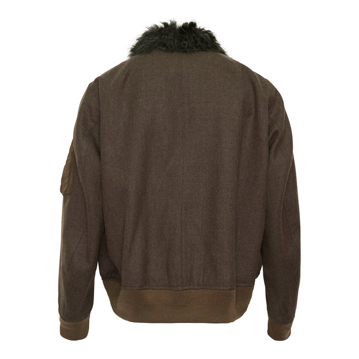 Wool Melton Fur Collar Blouson