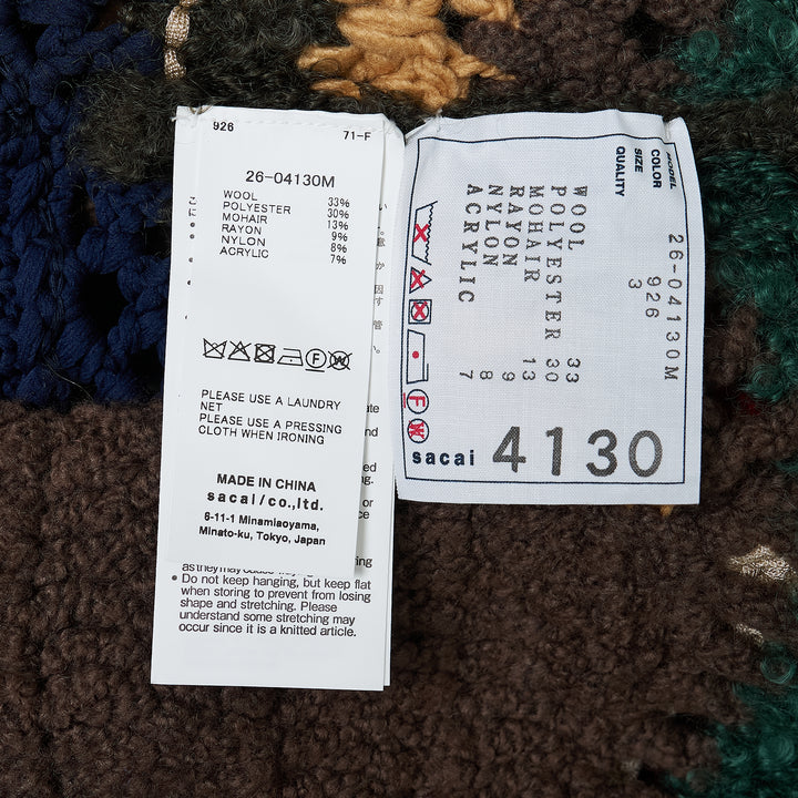 Mix Crochet Knit Blouson
