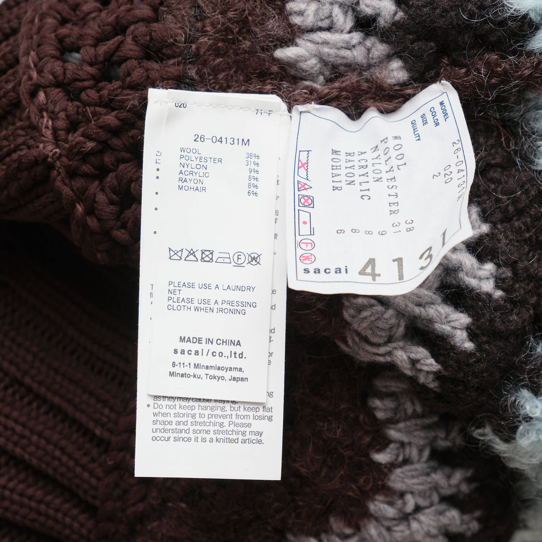 Mix Crochet Knit Pullover