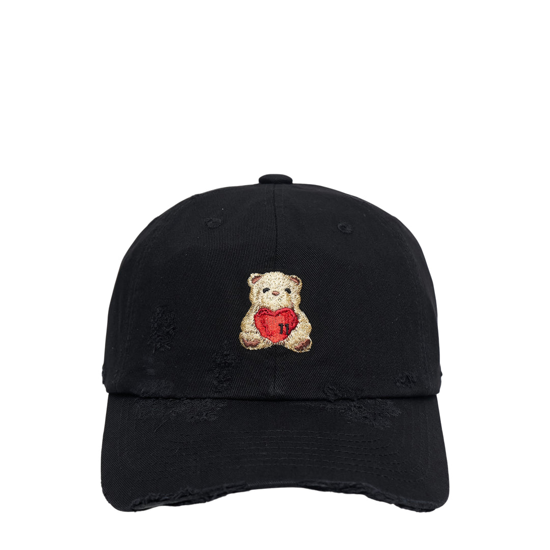 Black Distressed Baseball Cap