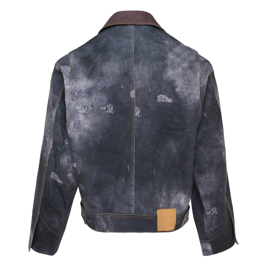 Black Trompe L'Oeil Denim Jacket