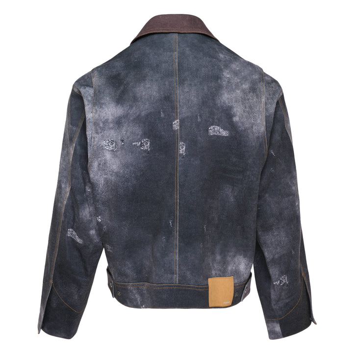 Black Trompe L'Oeil Denim Jacket