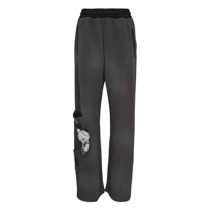 Charcoal Washed Doodle Teddy Sweatpants