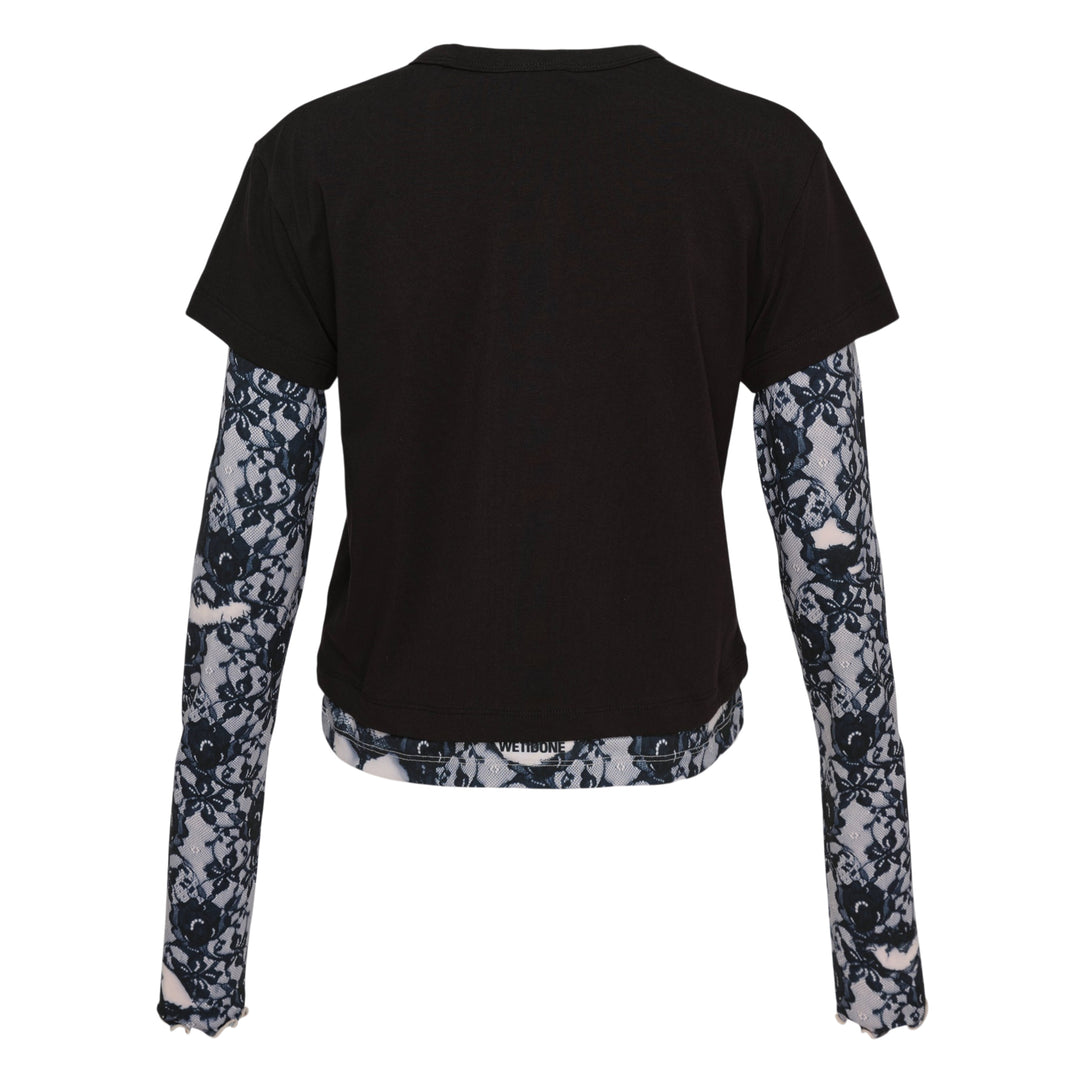 Layered Lace Print Tee