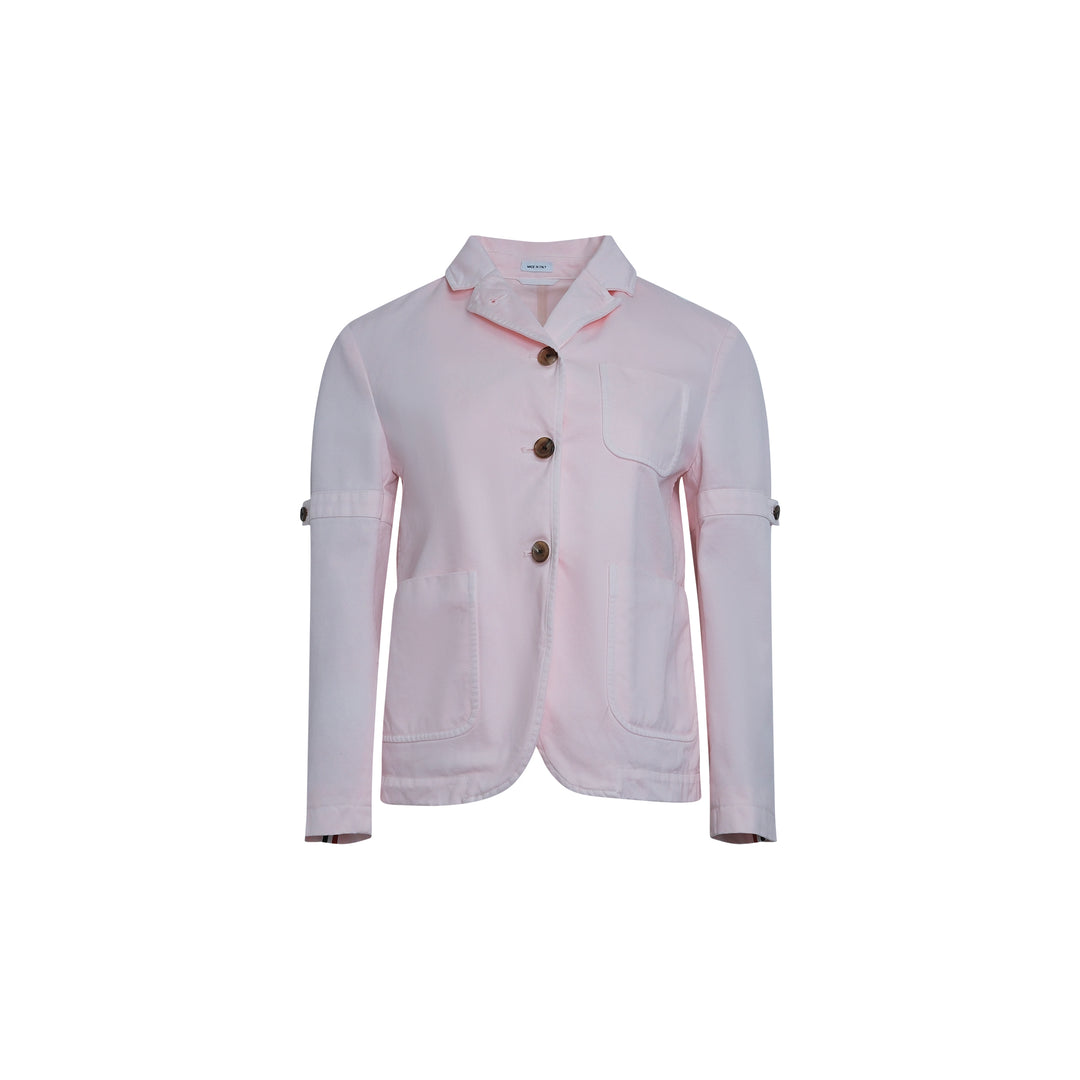 Cropped Sack Patch Pocket Jacket