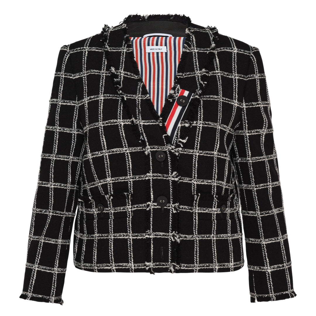 V-Neck Tweed Cardigan Jacket