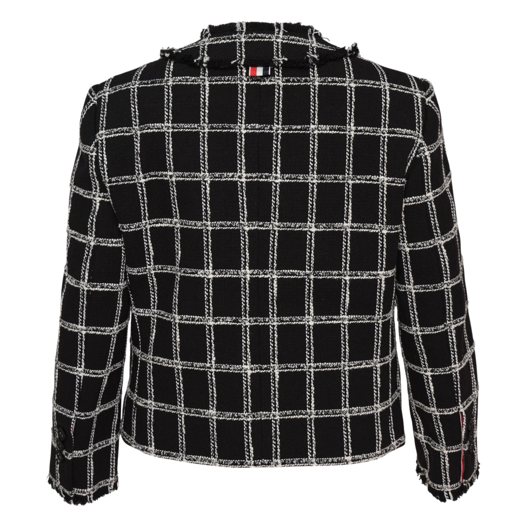 V-Neck Tweed Cardigan Jacket