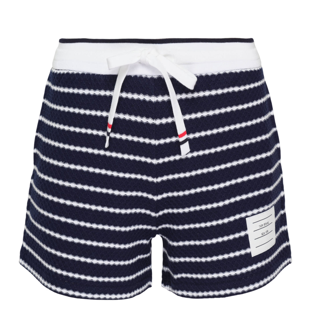 Striped Textured Honeycomb Shorts