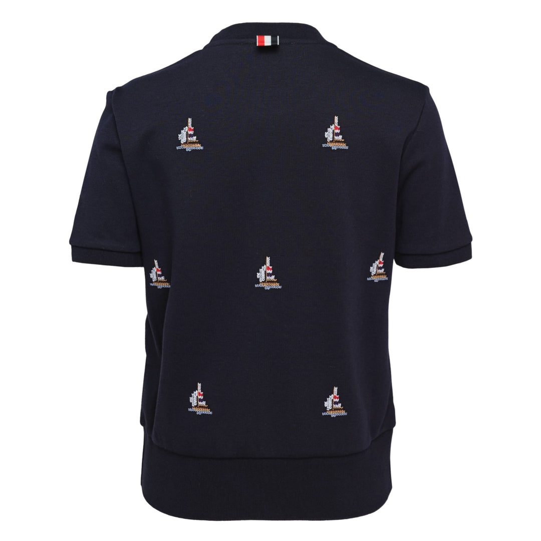 Short Sleeve Sailboat Embroidered Tee