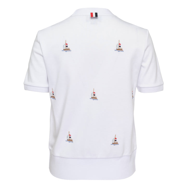 Short Sleeve Sailboat Embroidered Tee
