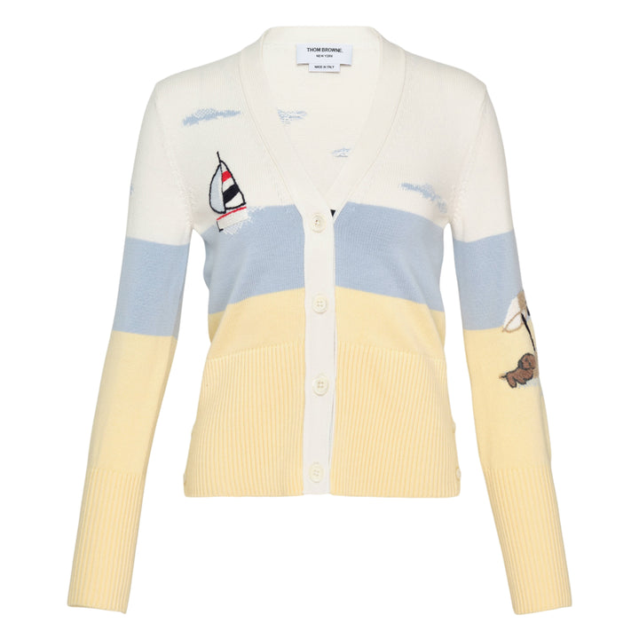 Nantucket Scene Intarsia Cardigan