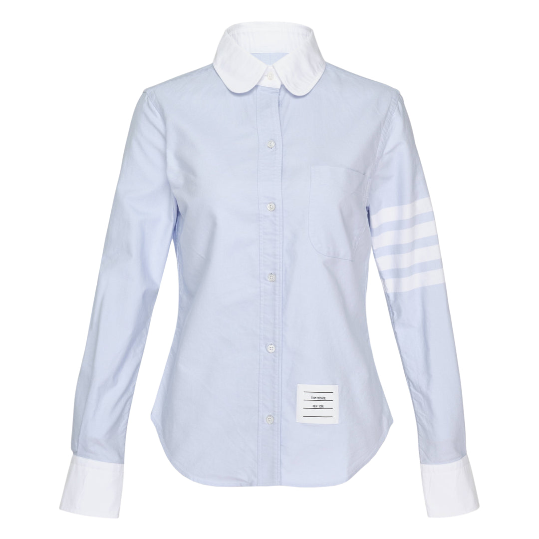 Classic Long Sleeve Round Collar Blouse