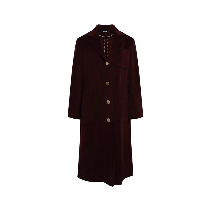 Low Break Patch Pocket Bell Sleeve Coat