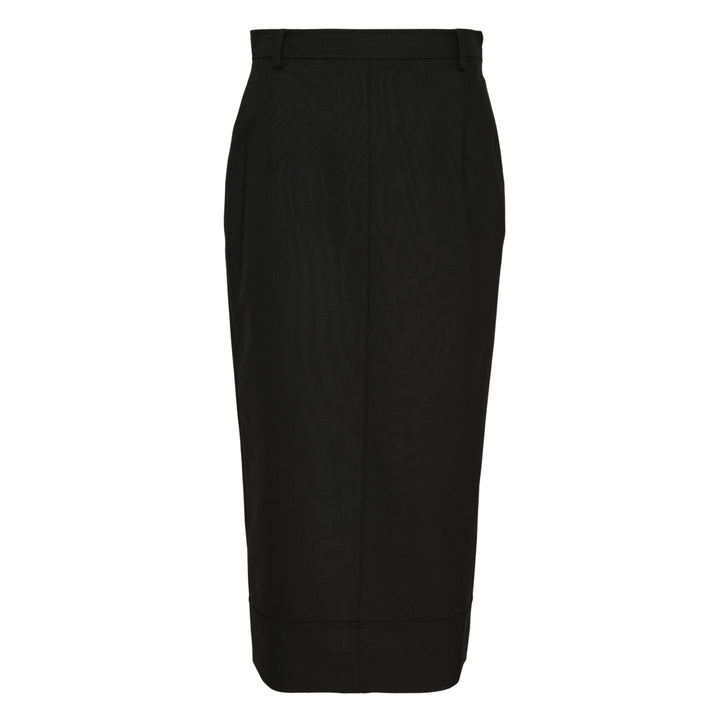 Calf Length High Waisted Skirt