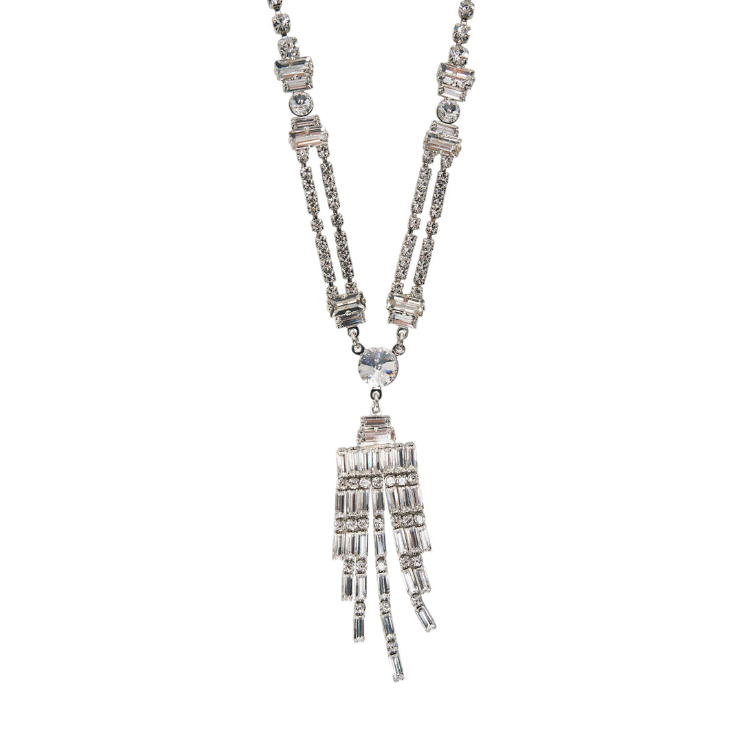 Crystal Tassel Long Necklace