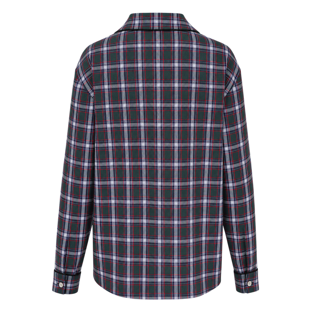 Tartan Lace Trim Shirt