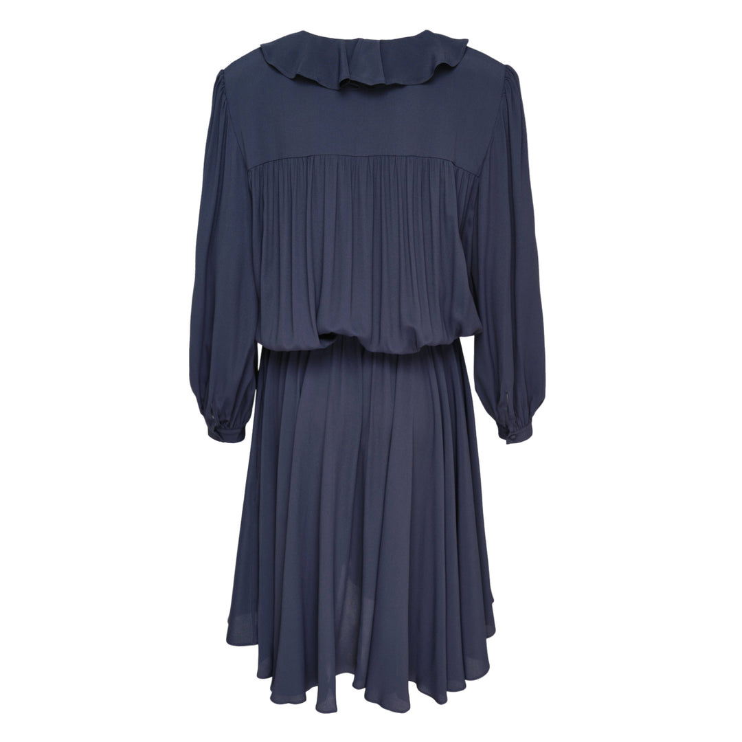 Ruffle Neckline Woven Dress