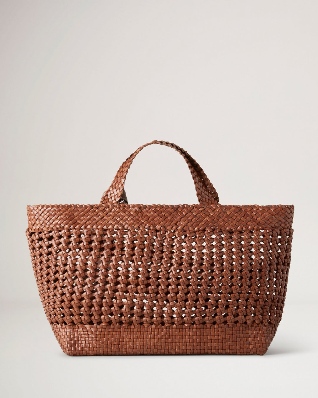 Woven Leather Tote Bag