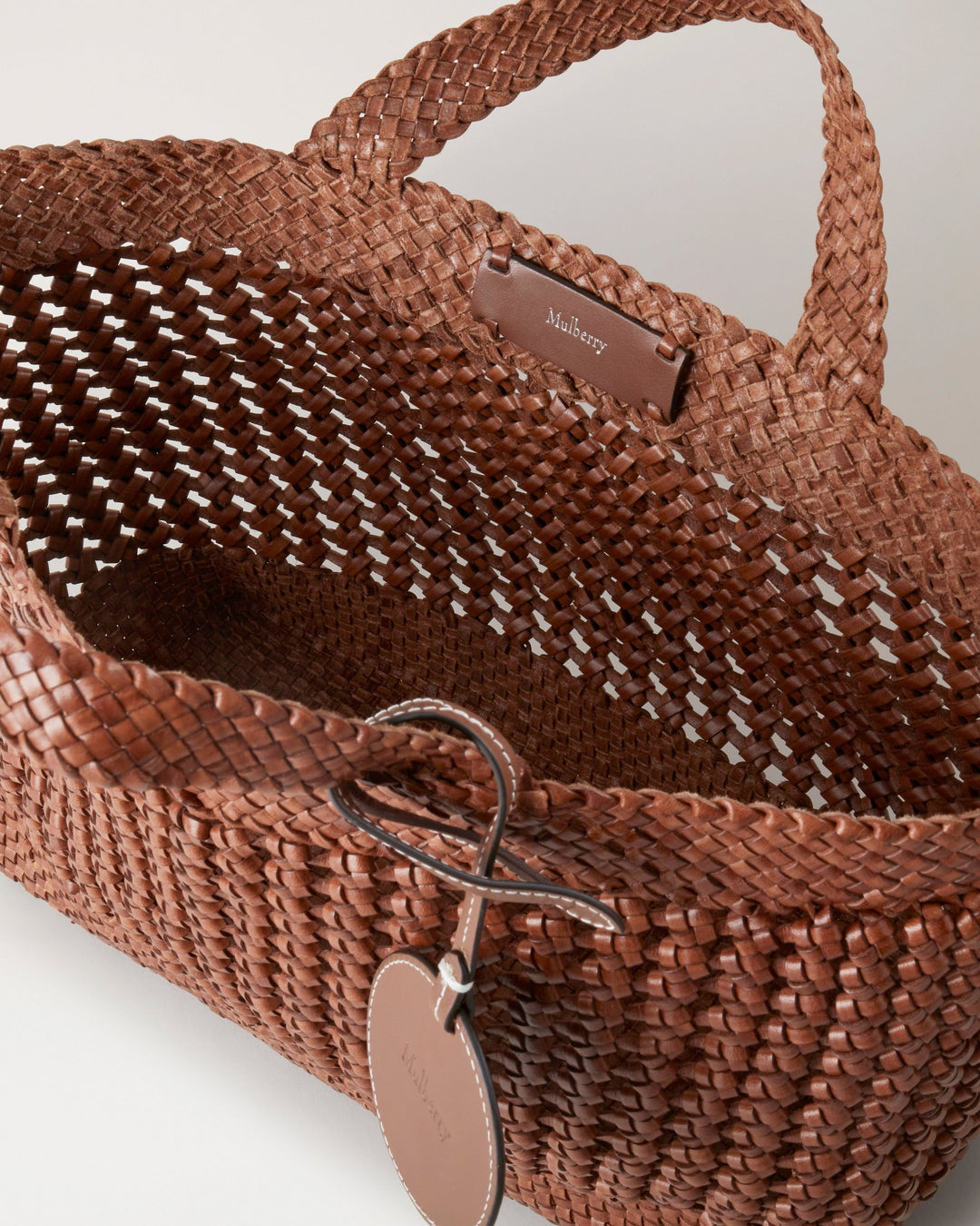 Woven Leather Tote Bag