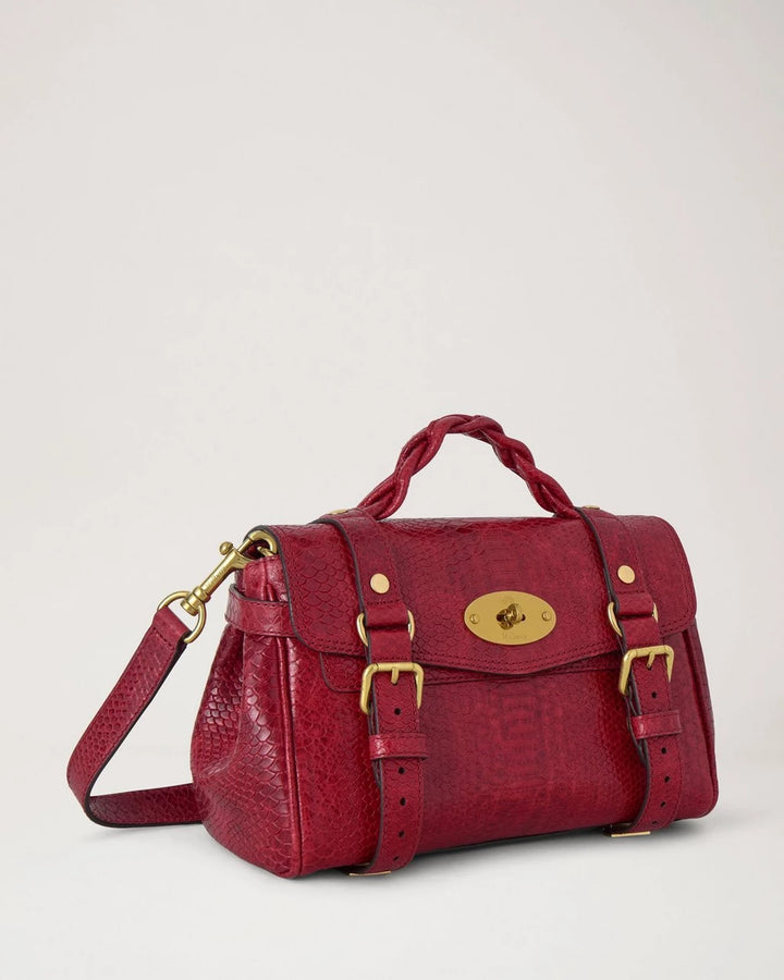 Mini Alexa Apple Red Waxed Snake Print