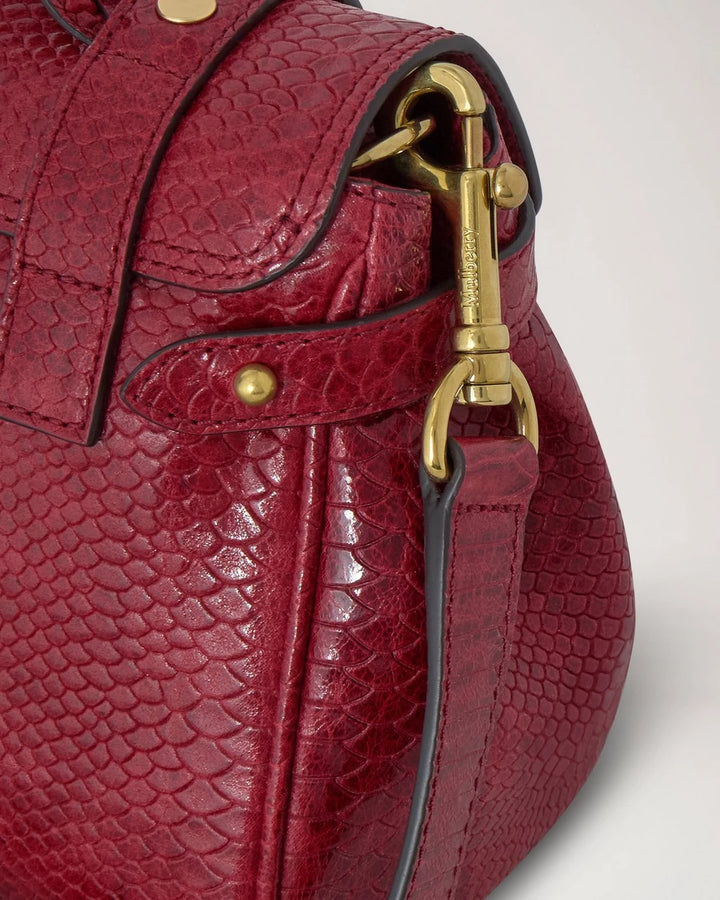 Mini Alexa Apple Red Waxed Snake Print