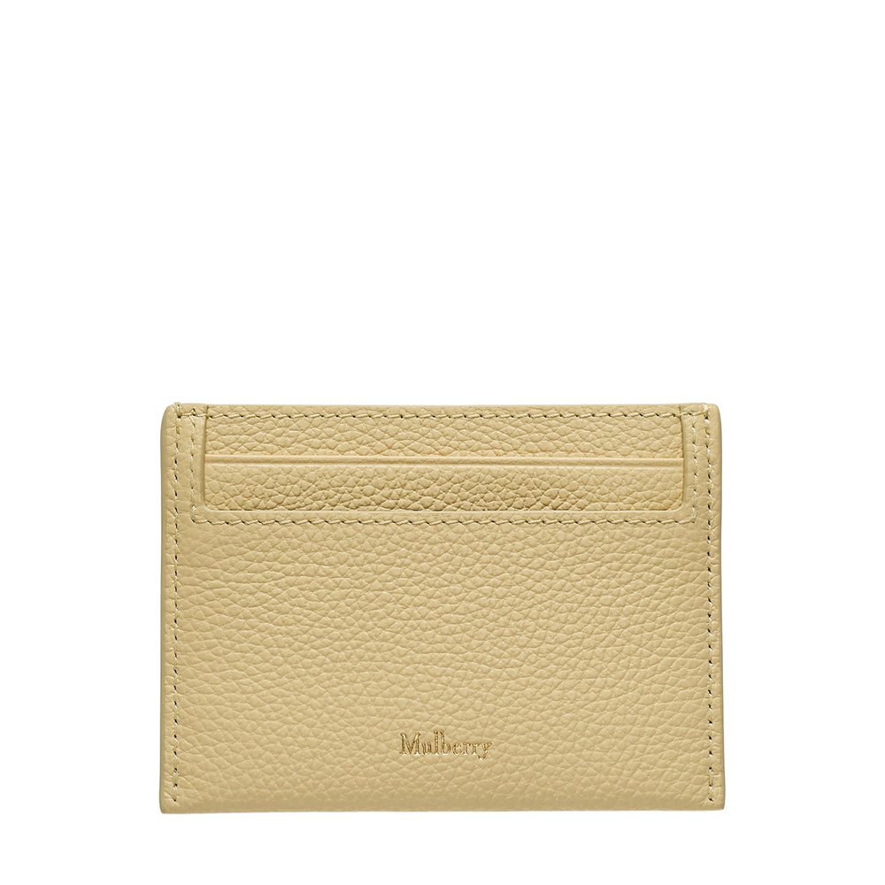 Mulberry Continental Credit Card Slip in teal grained leather with multiple card slots and gold-tone embossed branding