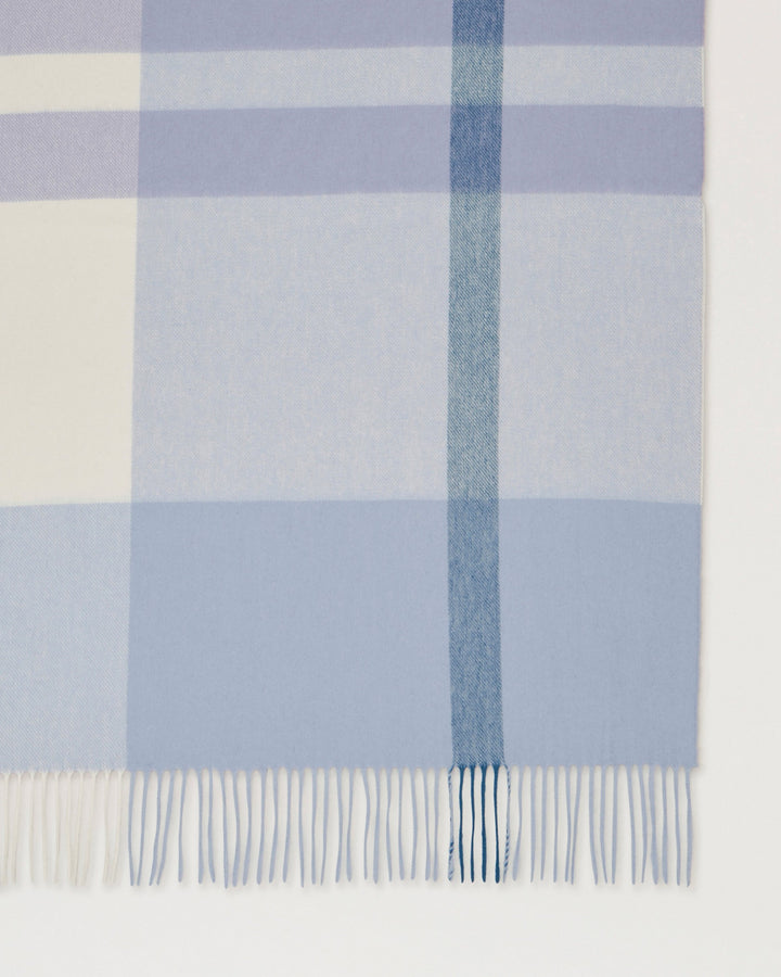 Mulberry Large Check Merino Wool Scarf - view 4