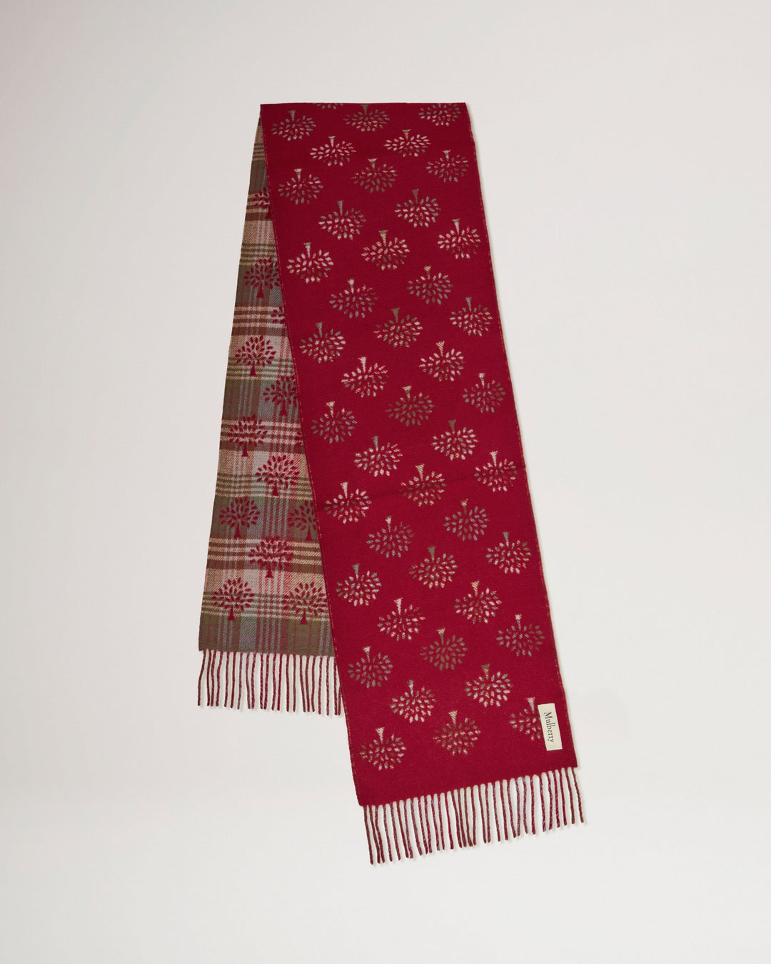 Mulberry Heritage Check & Tree Scarf - view 2