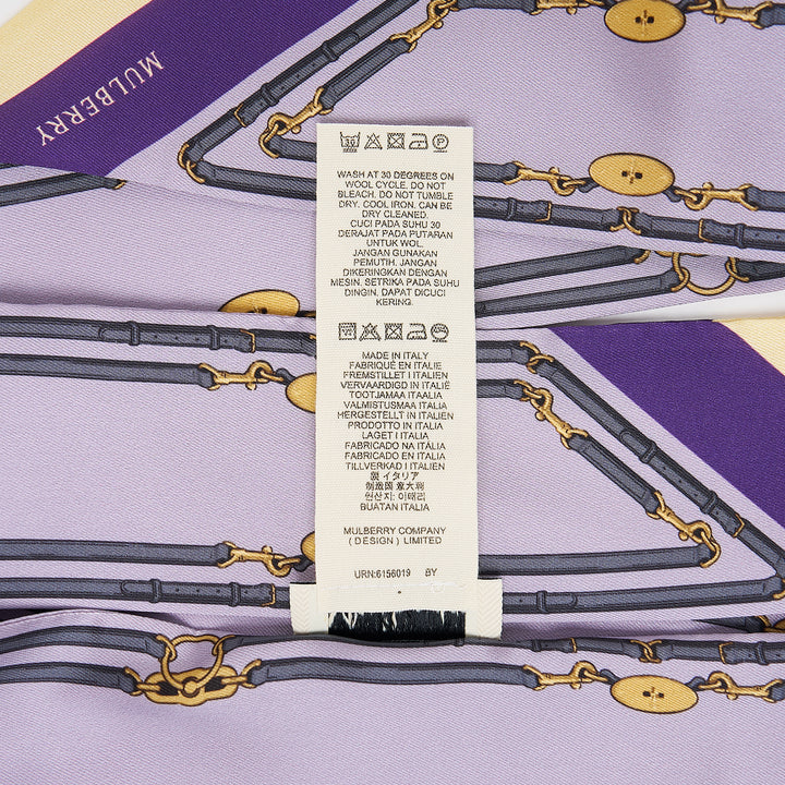 Belted Border Skinny Scarf