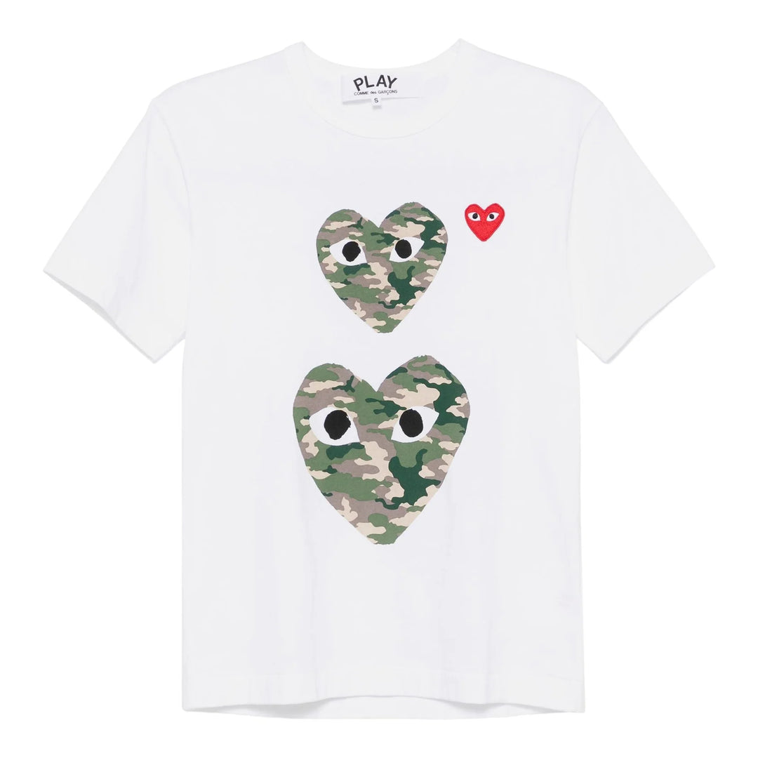 Camo Double Heart Short Sleeve Tee
