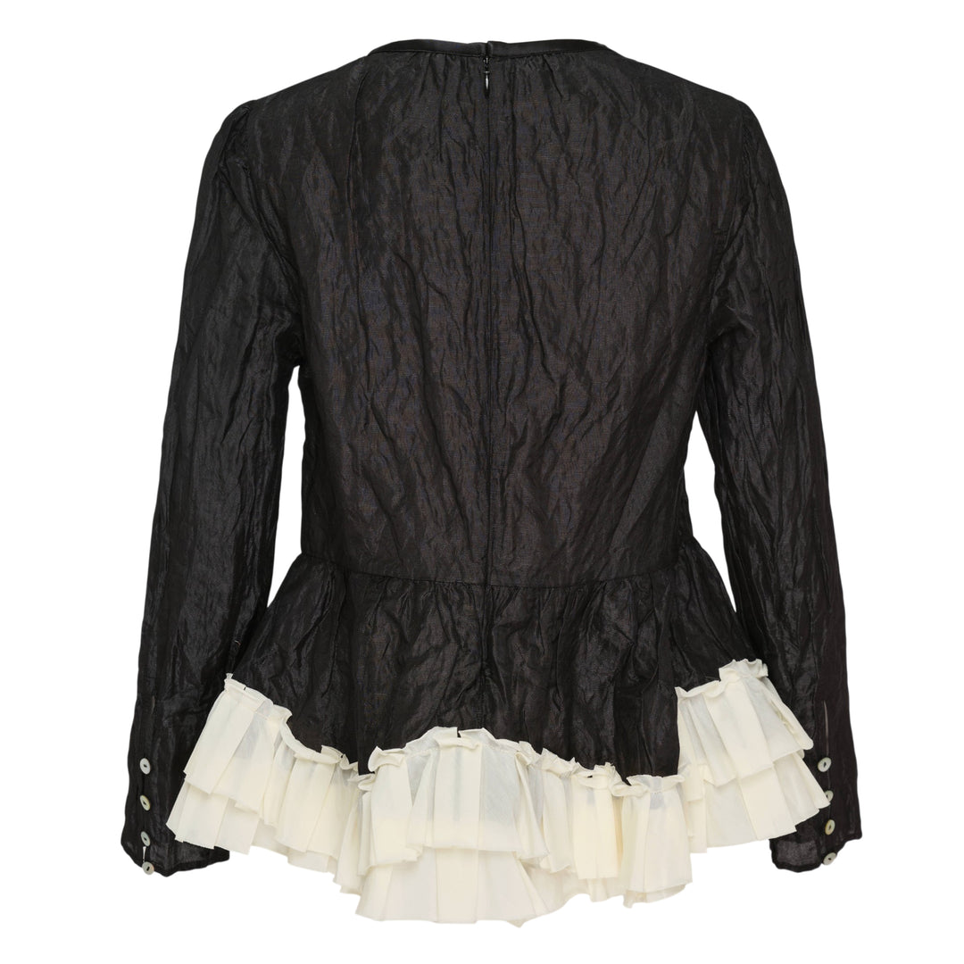 Long Sleeve Peplum Blouse